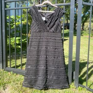 Tadashi Collection Ribbon Embellished V-Neck Dress NWT